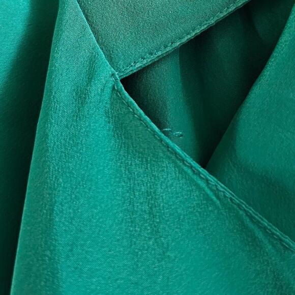 Vintage 1980’s Chaus Green Blouse Size 10 - Picture 3 of 8